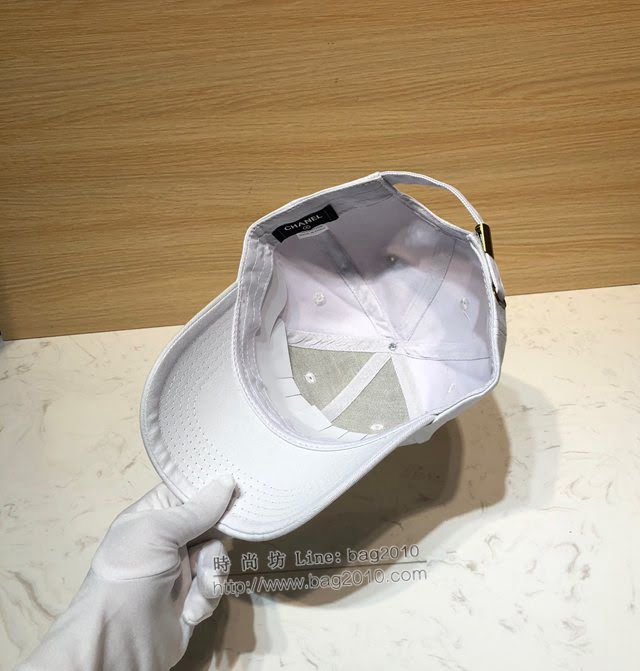 Chanel男女同款帽子 香奈兒爆款經典黑白鴨舌帽棒球帽  mm1579